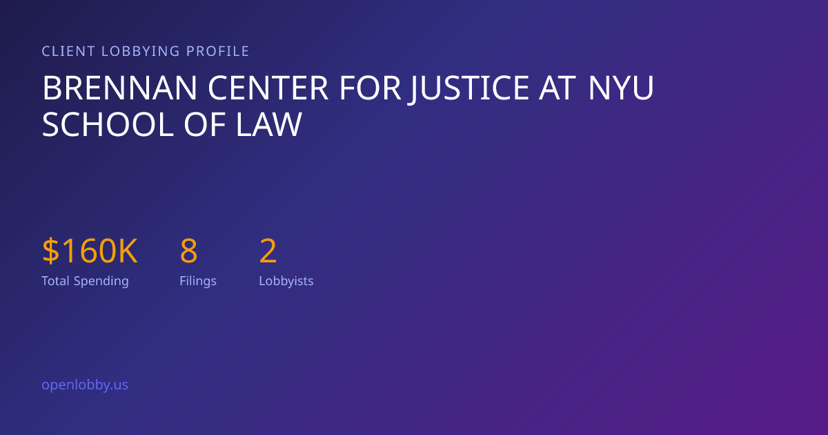 Brennan Center for Justice at Nyu School of Law — Lobbying Spending ...