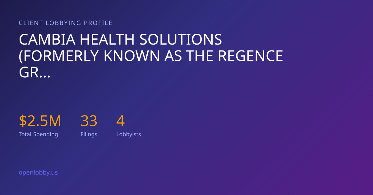 Cambia Health Solutions (Formerly Known as the Regence Group ...