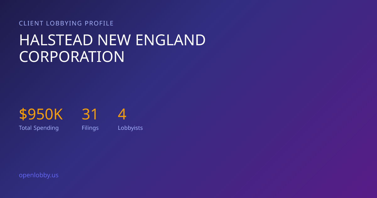 Halstead New England Corporation — Lobbying Spending & Activity