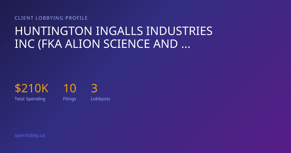 Huntington Ingalls Industries INC (FKA Alion Science and Technologies ...