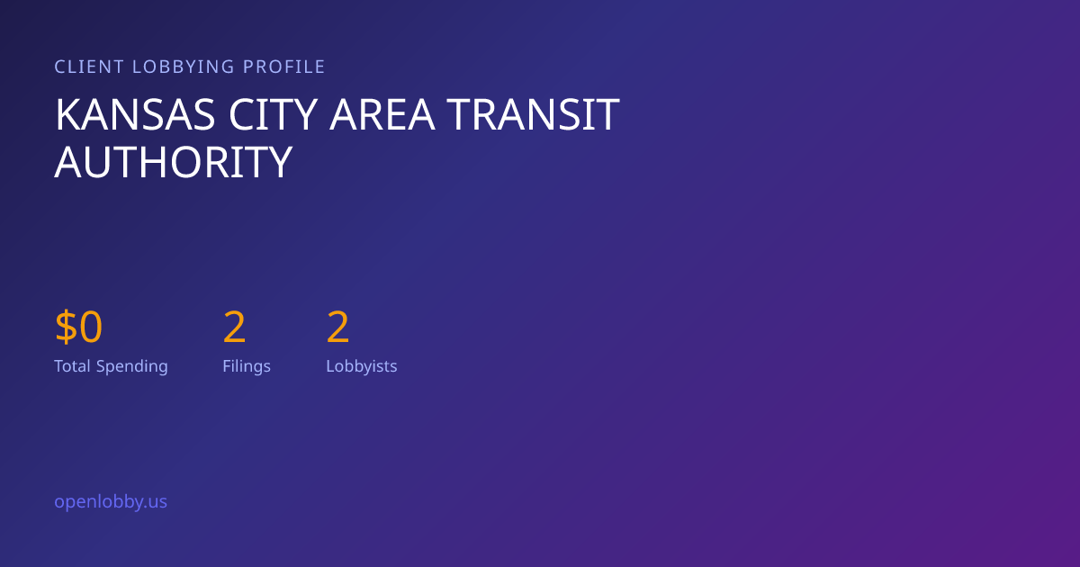 Kansas City Area Transit Authority — Lobbying Spending & Activity