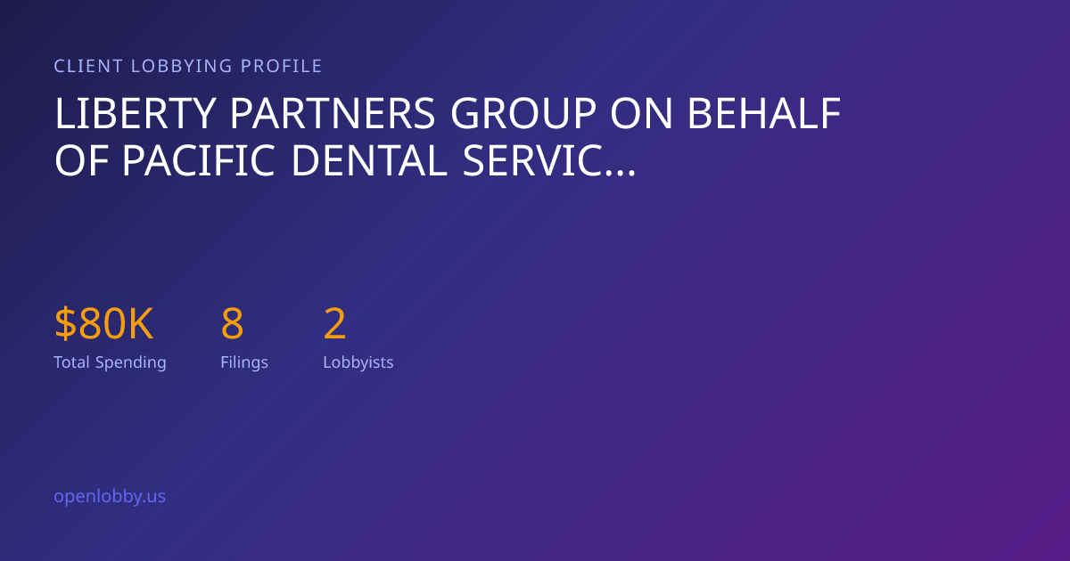 Liberty Partners Group on Behalf of Pacific Dental Services and Henry ...