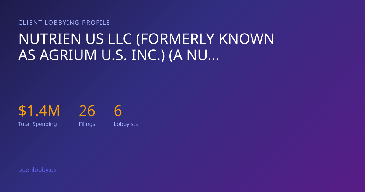 Nutrien US LLC (Formerly Known as Agrium U.S. INC.) (a Nutrien LTD ...