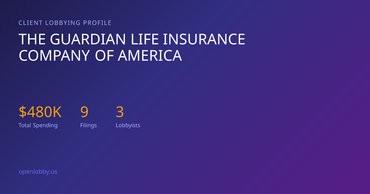 The Guardian Life Insurance Company of America — Lobbying Spending ...