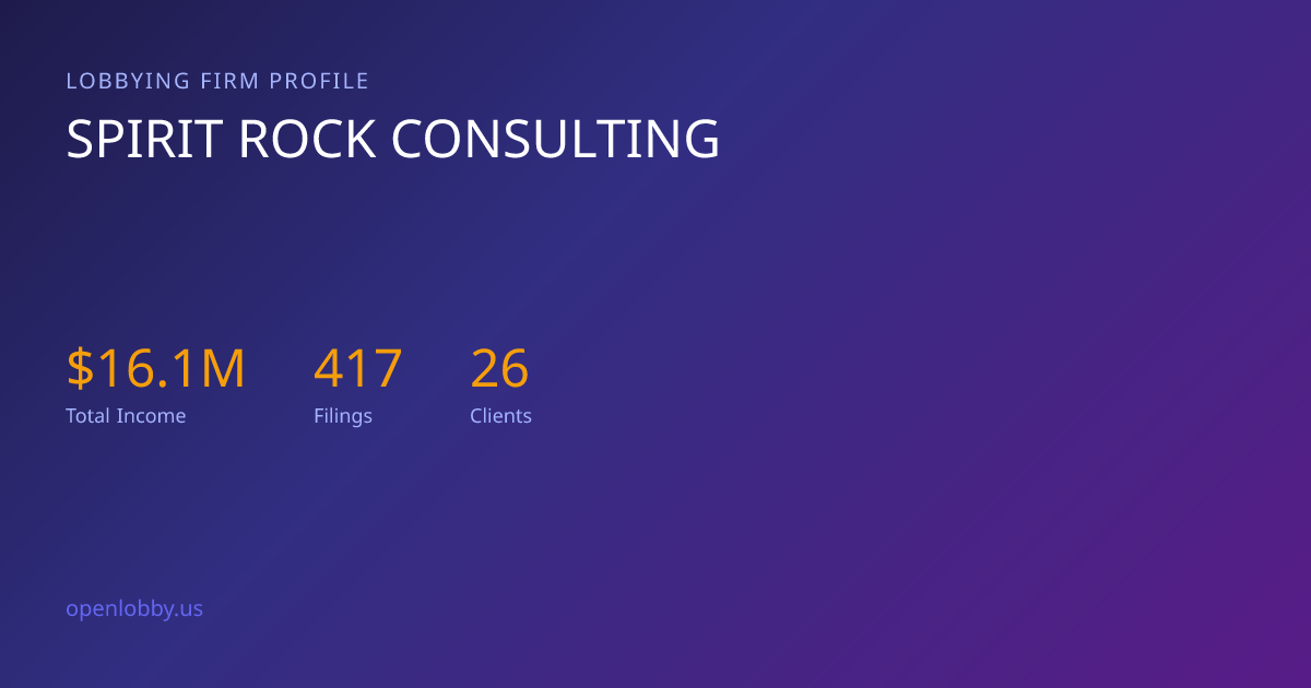 Spirit Rock Consulting - Lobbying Firm